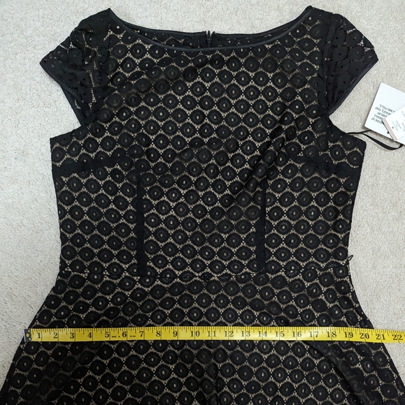 NWT Black Lace Dress - Black Label by Evan-Picone  12 - Picture 7 of 8